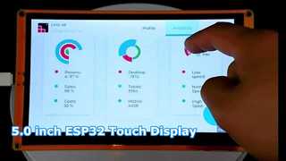 จอแสดงผลแบบ Capacitive Touch ขนาด 5.0 นิ้ว 800 * 480 ESP32