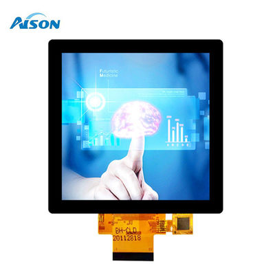 4 นิ้วจอ LCD สี่เหลี่ยม 40 ปิน สี่เหลี่ยมจอสัมผัส 480X480 ด้วย PCAP Touch