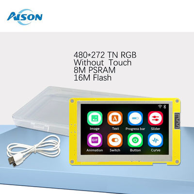 4.3 นิ้ว ESP32 โมดูลจอ 480x270 HMI หน้าจอสัมผัส 4.75V - 5.25V