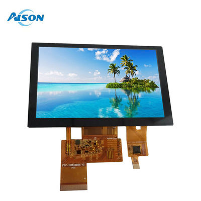 5' 800x480 TFT โมดูลจอ LCD 5 นิ้ว IPS LVDS TFT Display 500 Cd/M2