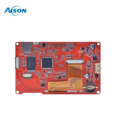 480x272 HMI จอ LCD 4.3 นิ้ว จอสัมผัสแบบต้านทาน 4 pin