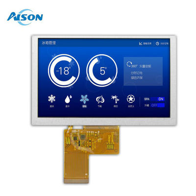 5 นิ้ว TFT LCD Module 800x480 Display 500 Cd/M2 RGB 24 บิต 40pin ILI6137 และ ILI5960 ไดรเวอร์ IC