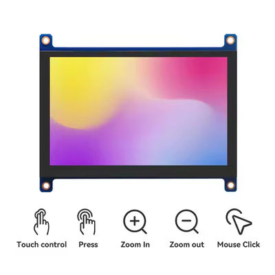 5 นิ้ว HDMI Raspberry Pi Display 800x480 มอกลุ้นจอสัมผัสขนาดจุ 400 Cd/M2