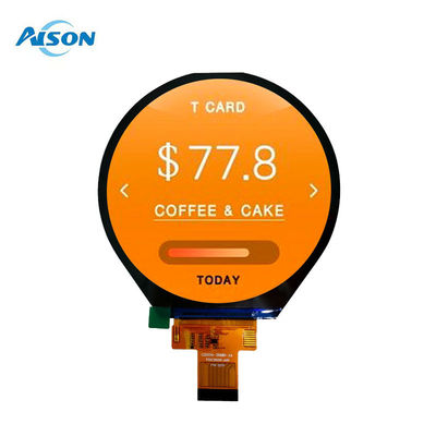 3.4 นิ้ว 800 * 800 วงกลม TFT LCD Display MIPI อินเตอร์เฟซ 30 ปินสําหรับการควบคุมอุตสาหกรรมบ้านฉลาด
