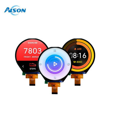3.4 นิ้ว 800 * 800 วงกลม TFT LCD Display MIPI อินเตอร์เฟซ 30 ปินสําหรับการควบคุมอุตสาหกรรมบ้านฉลาด