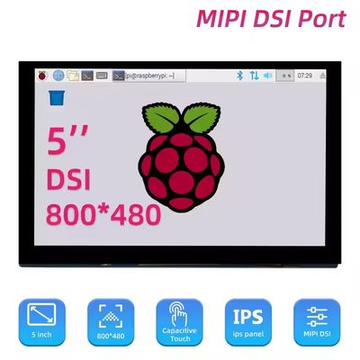 5 นิ้ว 800x480 MIPI DSI LCD touch screen สําหรับ Raspberry Pi 3 4B