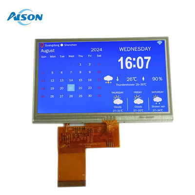 4.3 นิ้ว TFT Resistive Touch Screen 350 cd/m2 สี TFT Screen 480X272 พร้อมอินเตอร์เฟซ RGB
