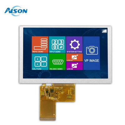 5' 800x480 TFT โมดูลจอ LCD 5 นิ้ว IPS LVDS TFT Display 500 Cd/M2