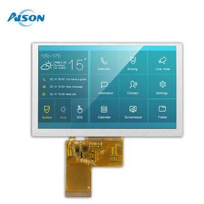 โมดูลจอ LCD IPS ขนาด 5 นิ้ว ขนาด 800x480 โมดูลจออุตสาหกรรม ขนาด 40 ปิน พร้อมอินเตอร์เฟซ RGB