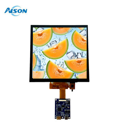 7.6 นิ้ว 800*800 ตาราง TFT LCD Display Screen With Capacitive Touch Screen สําหรับ Raspberry Pi 5